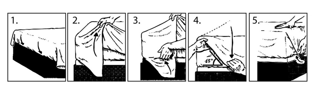 Cómo tender la cama: tercer paso